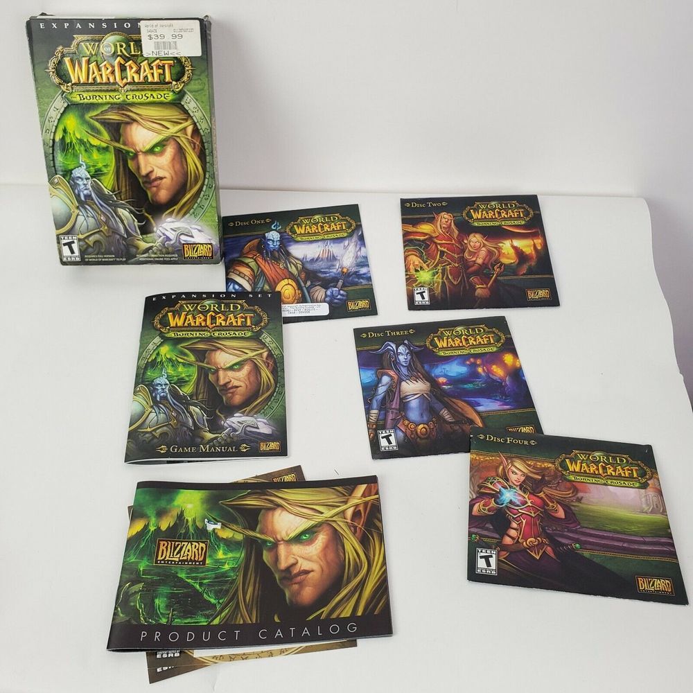 World of Warcraft The Burning Crusade Expansion Set‎ PC 4 CD-ROMs